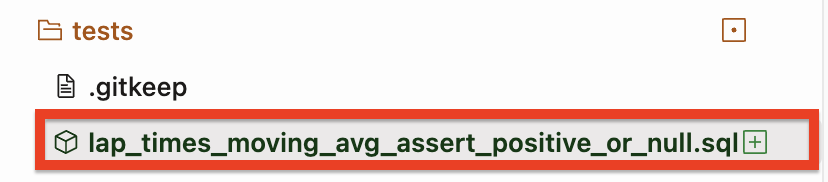 custom singular test for testing lap times are positive values